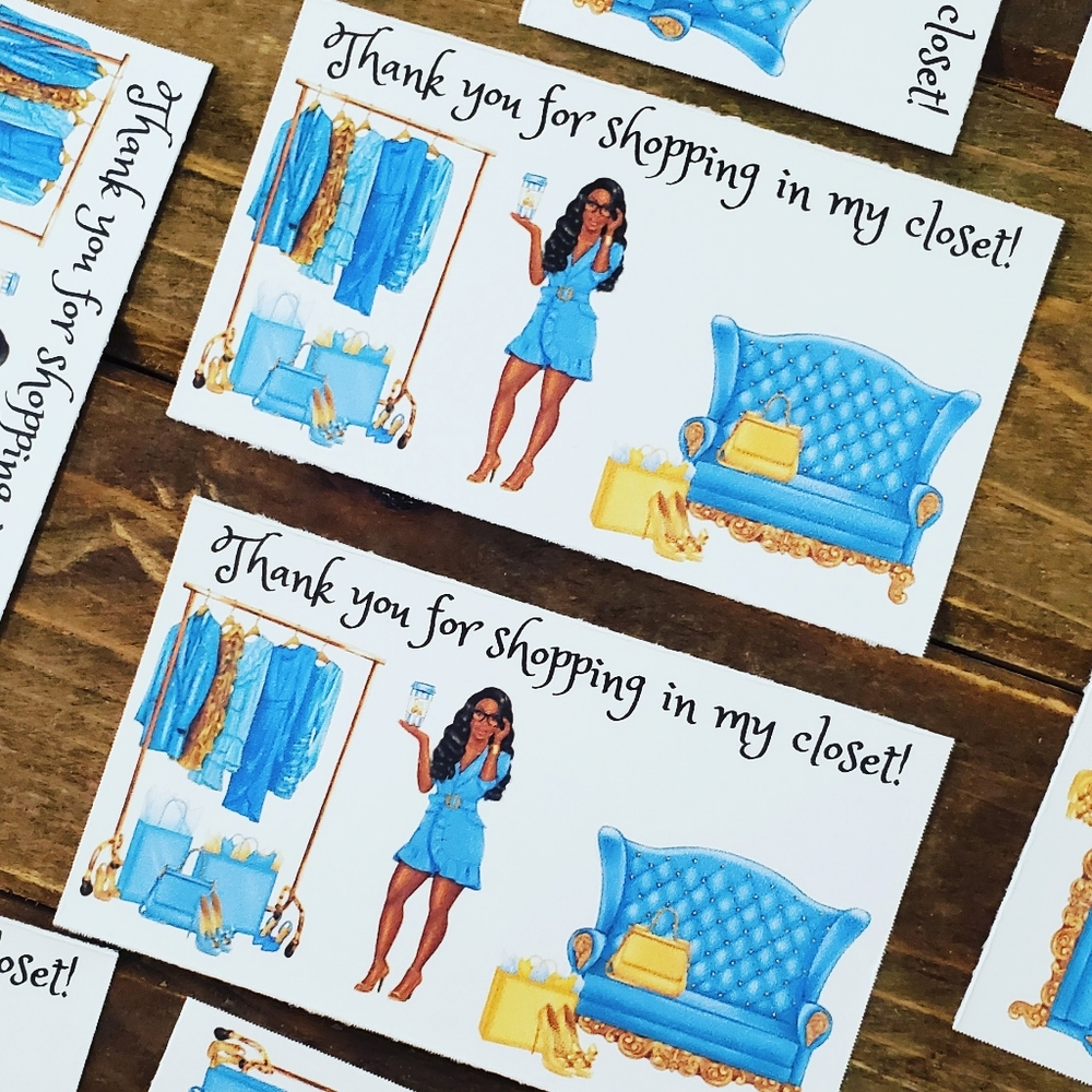 Thank You Cards 50 Girl Boss Shopaholic Poshaholic